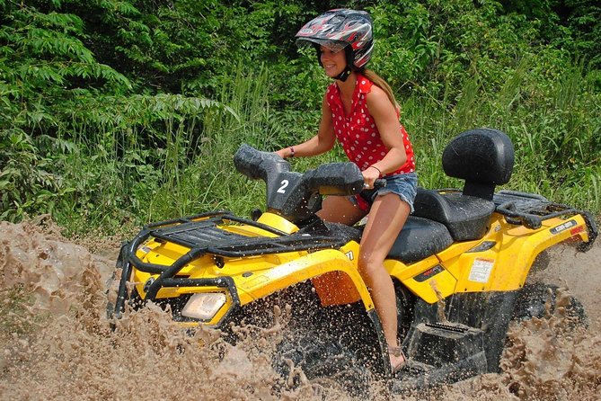 3 adrenaline activities Atvs Zipline and a swim experience in a cenote - A jungle day built around three different thrills