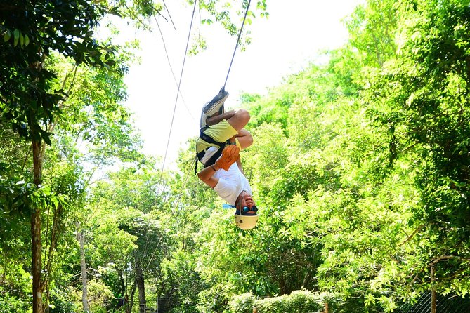 3 adrenaline activities Atvs Zipline and a swim experience in a cenote - A certified guide keeps the three-part schedule moving