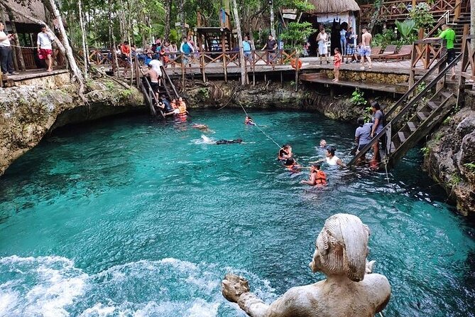 4x1 tour:Tulum/Coba,Cenote,Mayan Village& 5th Av Playa del Carmen - Cenote Taak Bi Ha: freshwater after the ruins