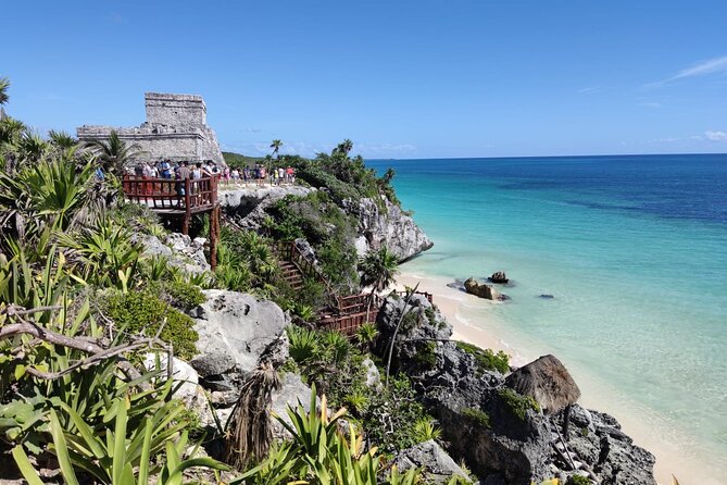 4X1 TOUR Tulum, Coba, Cenote & Playa del Carmen with buffet - Transport, group size, and timing