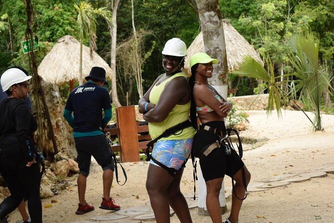 Adventure in Puerto Morelos with ATV Driving and Cenote Swim - Ziplining above the jungle