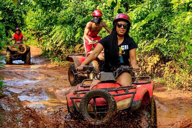 Amazing Adventure Experience in Riviera Maya: ATV'S, ZIPLINING AND MAYAN CENOTE - The ATV ride: fun, shared, and not a private trail tour