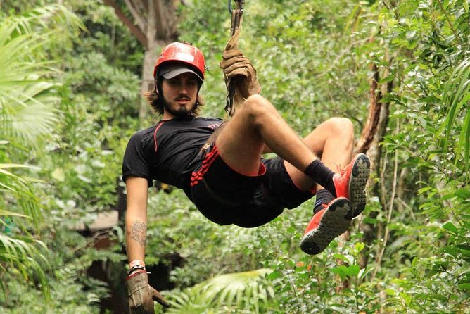 ATV Adventure Combo with Snorkeling, Ziplines, Cenote, and Lunch - Ziplines above the activity park