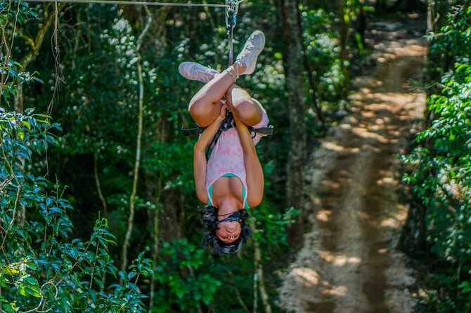 ATV drive experience ziplines and a real Mayan cenote for the best price - Beginner Ziplines Above the Trees