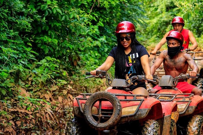 ATV Jungle Ride, Cenote & Ziplines! Roundtrip - Playa Del Carmen - Cooling off in a clear cenote