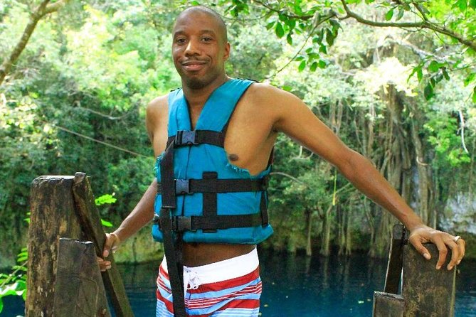 Atv’s, Ziplines and Cenote swim experience from Cancun - Swimming and jumping into a real Maya cenote