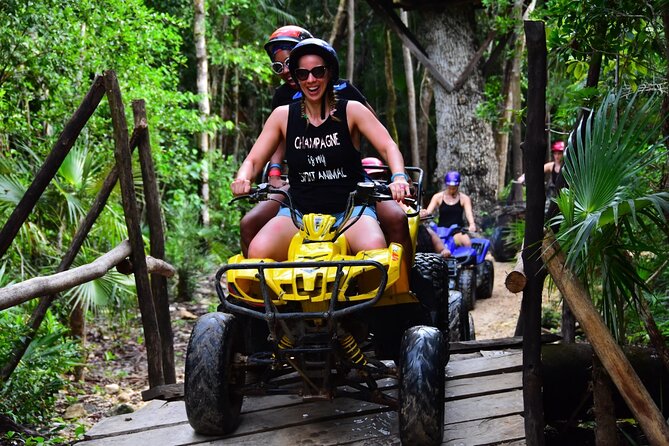 ATV (shared), Horse Back Riding, Ziplines, & Cenote from Cancún - A Cenote Swim With Maya Context