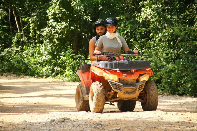 ATV Tour from Cancun with Zipline and Cenote Swim - Swimming in a cave cenote