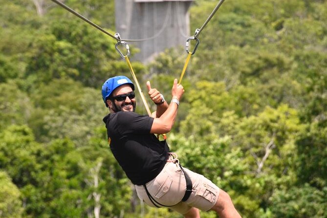 ATV with Ziplines and Cenote From Cancun - A zipline circuit above the trees