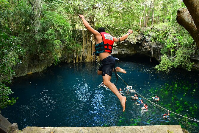 ATV Zipline Cenote Adventure from Playa del Carmen - Cenote Verde Lucero and the freshwater swim