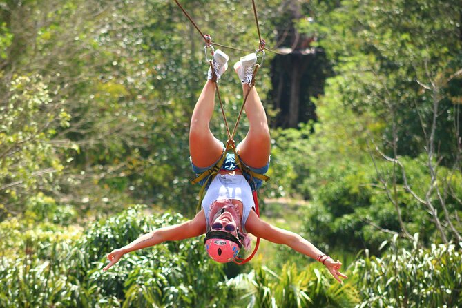 ATV, Ziplines & Cenote. Lunch & Tequila Tasting Included - Four ziplines and hanging bridges in the trees
