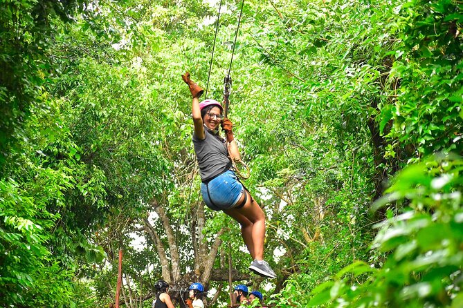 Atvs, Ziplines and Cenote from Cancun or Riviera Maya snack and water included - Cooling off in the cenote