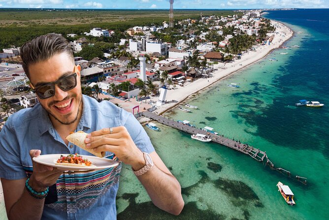 Beachside Tacos & Town Tour with Tequila Tasting From Cancun - Puerto Morelos Flea Market and souvenir time