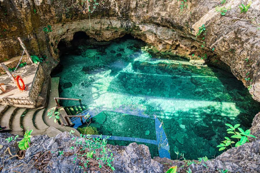 Cancun: Cenotes El Retoño entrance with transportation, lunch, and guided tour. - Hammocks, pools, and the final free hour