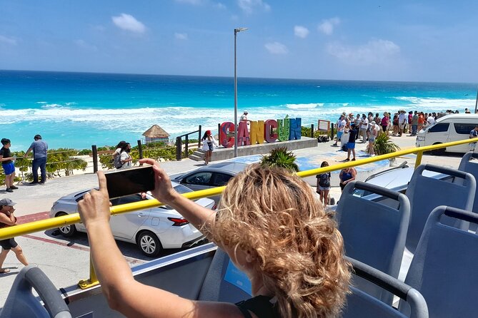 Cancun City Sightseeing and Shopping Tour on a Double Decker bus - Drinks, food, and the five-hour schedule
