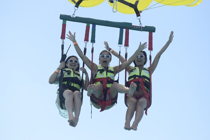Cancun Combo Adventure: 4-Reef Stop Snorkeling and Parasail Ride - Parasailing at 260 feet above the Caribbean