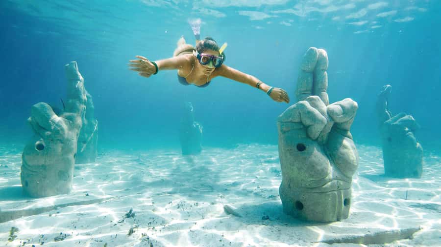 CANCUN: Dolphin Swim Adventure with buffet and soft drinks - Trainer Marco, Apollo, and Mincho