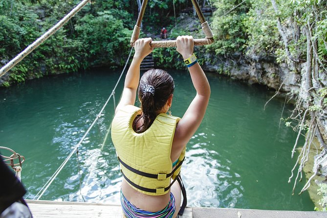 Cancun Extreme Zipline Canopy Tour - The cenote is more than a quick photo stop