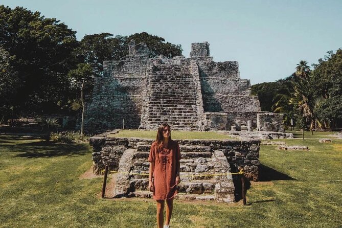 Cancun Guided Sightseeing El Meco Site, Letters and Shopping - Leaving Cancun in an air-conditioned van