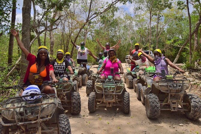 Cancun Jungle Escape: ATV's + Zip Lines + Cenote + Lunch - Zip lines, suspension bridges, and waiting time