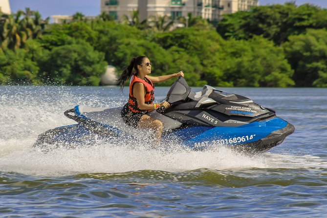 Cancun mangrove jet ski tour: 1 rider per jet ski - The mangrove setting is the real change of pace