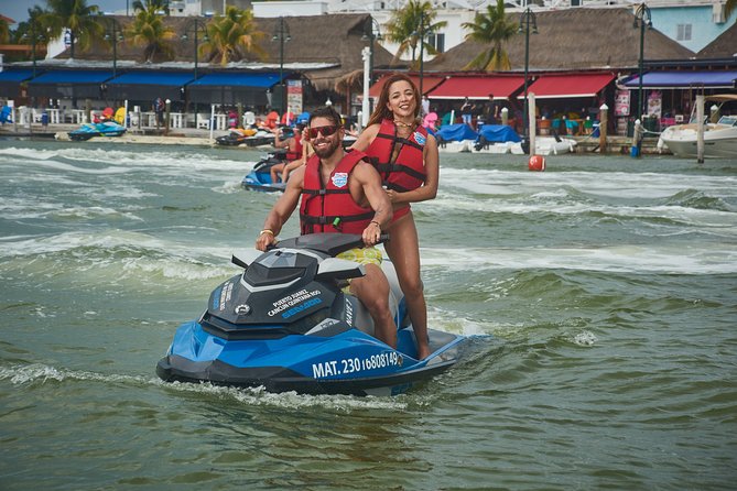 Cancun Mangrove Jet Ski Tour: 2 riders per jet ski - La Isla, Torre Escenica, and Playa Langosta from the water