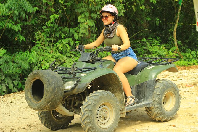 Cancun Mayan Pass: ATV, Cenote, Zipline, Transportation & Horses - The ATV trail: rough, loud, and not a luxury ride
