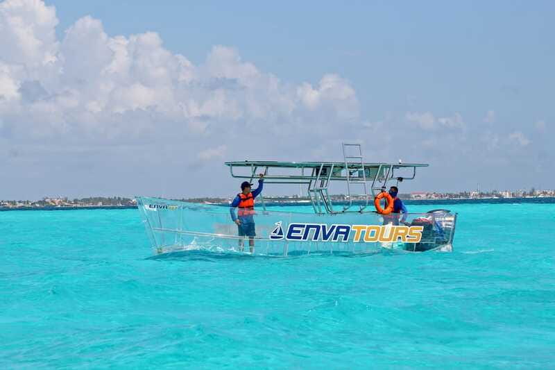 Cancún: Nichupté Lagoon Transparent Boat Tour with Drinks - The first 25 minutes, mangroves and changing water color