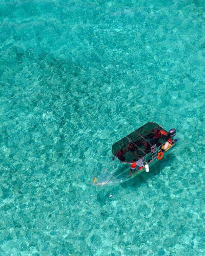 Nichupté Lagoon Transparent Boat Tour with Drinks