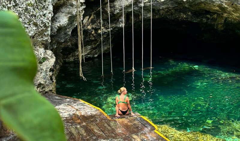 Cancun/Puerto Morelos: Tulum, Cenote & Playa del Carmen Trip - A freshwater swim at Cenote Mariposa