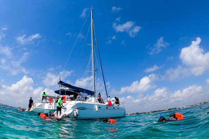 Cancun Sailing Catamaran Islas Mujeres With Luxury Beach Club - The El Meco Reef snorkeling stop