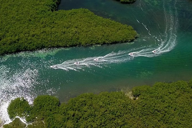 Cancun speedboat and snorkel tour: shared speedboat - When weather changes the plan