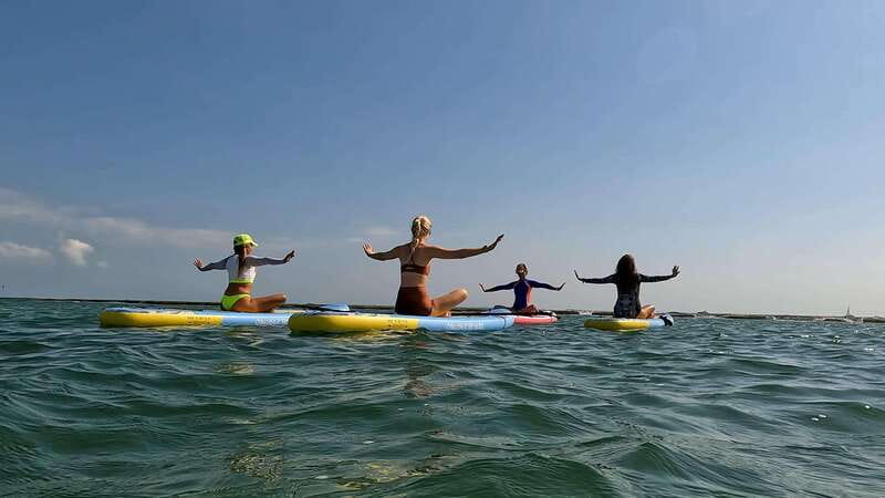 Cancún: Sup Yoga and Meditation over the Caribbean Sea - Starting with paddling and a quiet 15-minute meditation