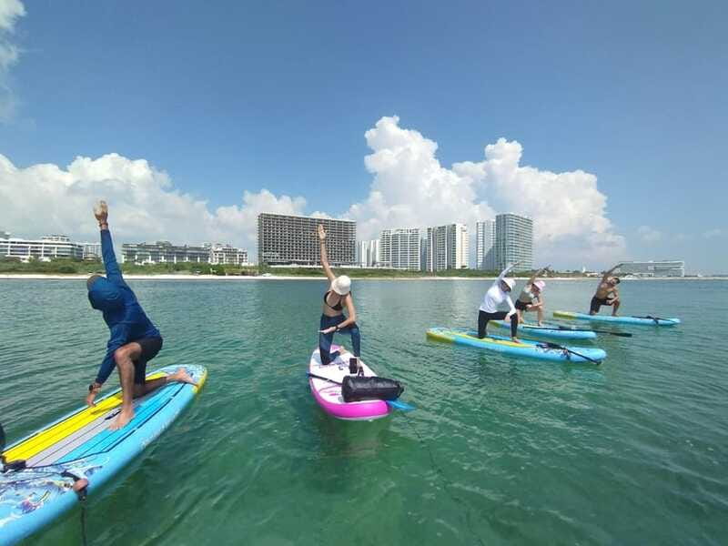 Cancún: Sup Yoga and Meditation over the Caribbean Sea - The 50-minute yoga class on the Caribbean