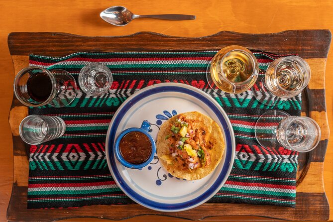 Cancun Tequila Tasting and Pairing - Taco al pastor and extra añejo