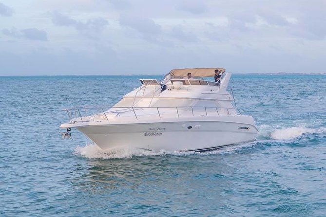 Cancun Yacht Tour - SEARAY YACHT 46 FT GREAT FOR SUNSET 15 PEOPLE MAX 25P9 - Cost, extras, and weather