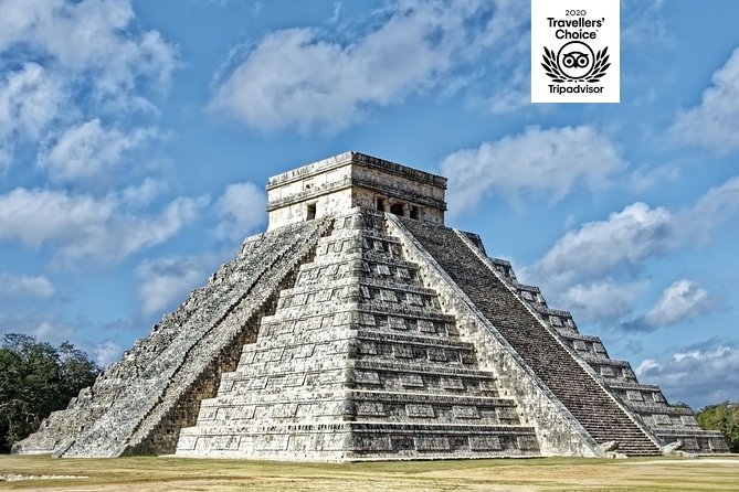 Chichen Itza, Cenote & Valladolid Tour with Tequila and Lunch - Walking beneath El Castillo