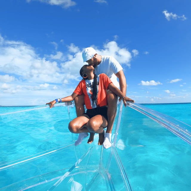 Clear Boat Tour from Cancun - From Nichupte Lagoon to the Caribbean Sea