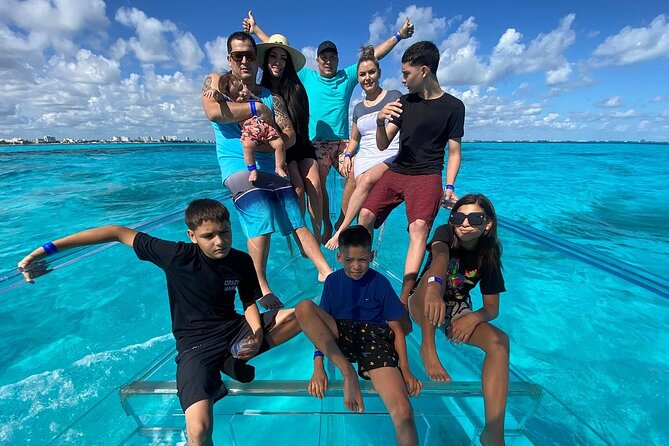 Clearboat in Cancun + Refreshments !! - Reaching the reef and watching for marine life