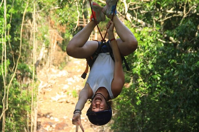 Day Tour with ATV, Zipline and Cenote Adventure from Cancun - Ziplines and hanging bridges for first-timers