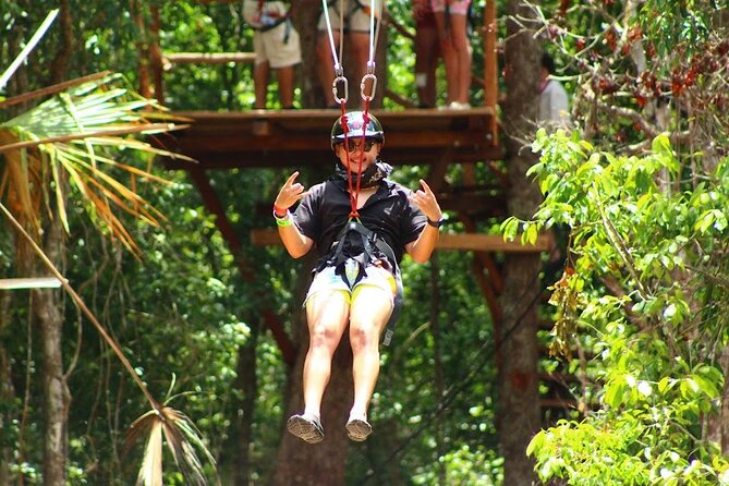 Day Tour with ATV, Zipline and Cenote Adventure from Cancun - Cooling off in the cenote