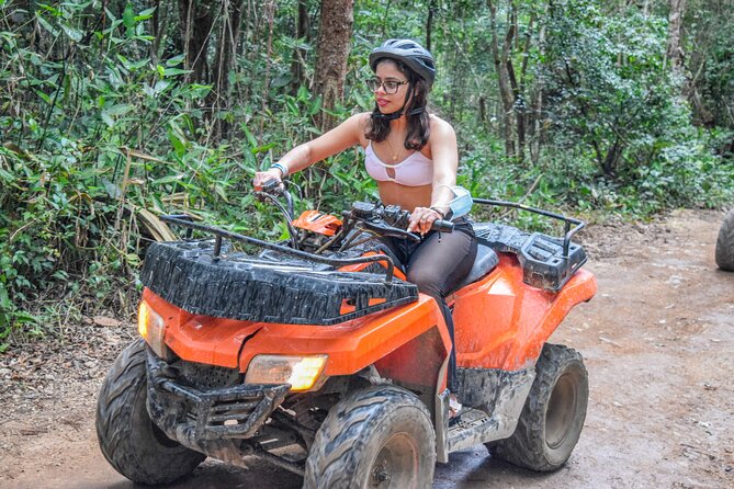 Drive an Atv shared, swim in a Cenote and ziplines in the Cancun - A cool cenote after the noisy activities