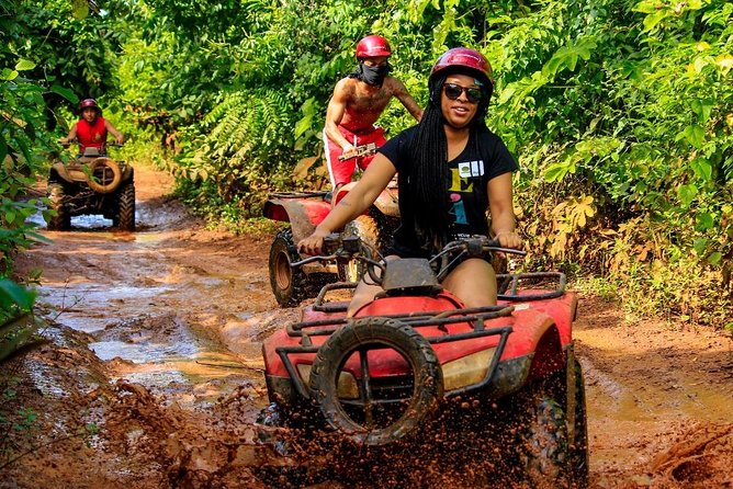 Drive an Atv shared, swim in a Cenote and ziplines in the Cancun - Timing, group style, and the ride home