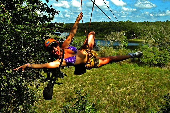 Drive an Atv shared, swim in a Cenote and ziplines in the Cancun - Hotel pickup can save time, but confirm it twice