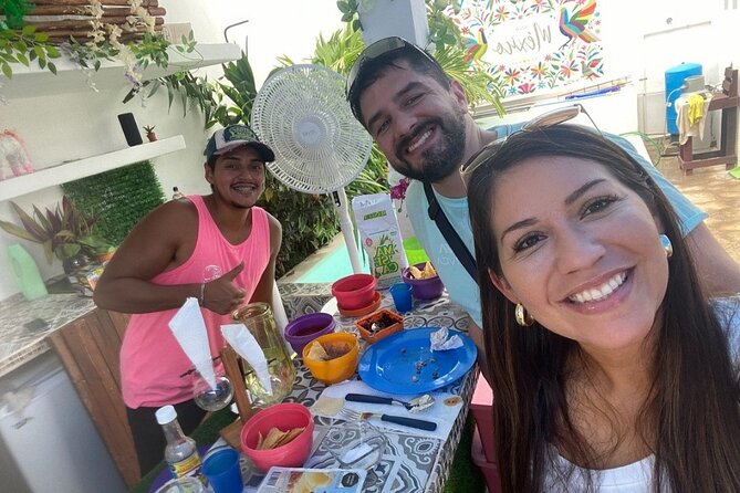Elaboration of tortillas by hand following the Mexican tradition - The open-air setting and the pool option