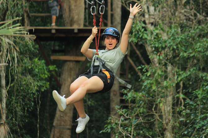 Experience ATV, Ziplines, Cenote and Horses Ride in Cancún - Ziplines above the Mayan jungle