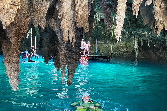 Family ATV Cenote Five Zip Lines Photos Taco Lunch Tequila Taste - Five zip lines and a hanging bridge