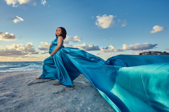 Flying dress photoshoot cancun - A fashion shoot on Cancun’s public shore