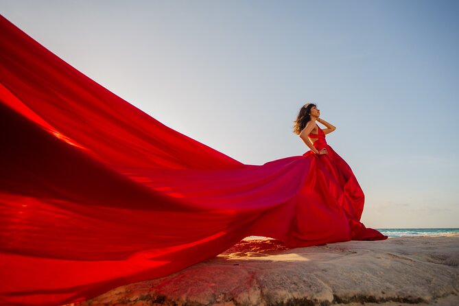 Flying dress photoshoot cancun - Timing, wind, and the best chance at a good session