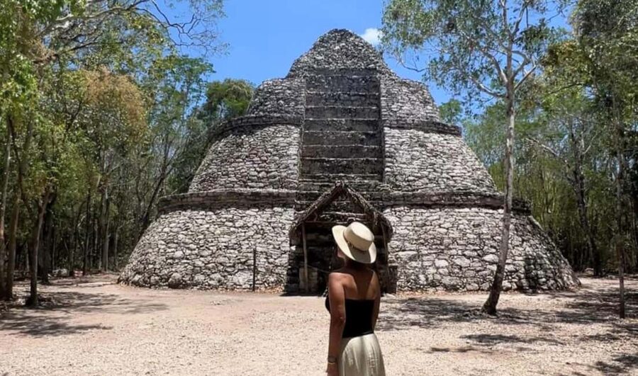 From Cancun: Coba, Tulum & Mayan Traditions Guided Tour - Tulum begins the day with Caribbean views